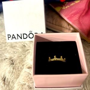 Pandora Clear Sparkling Crown Ring